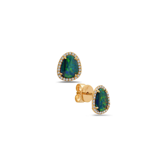 14Kt Two-Tone Gold Diamond Double Link Earrings, Venus Jewelers