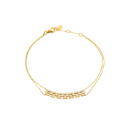 14k Yellow Gold Diamond Link Chain Bracelet, 0.20ctw