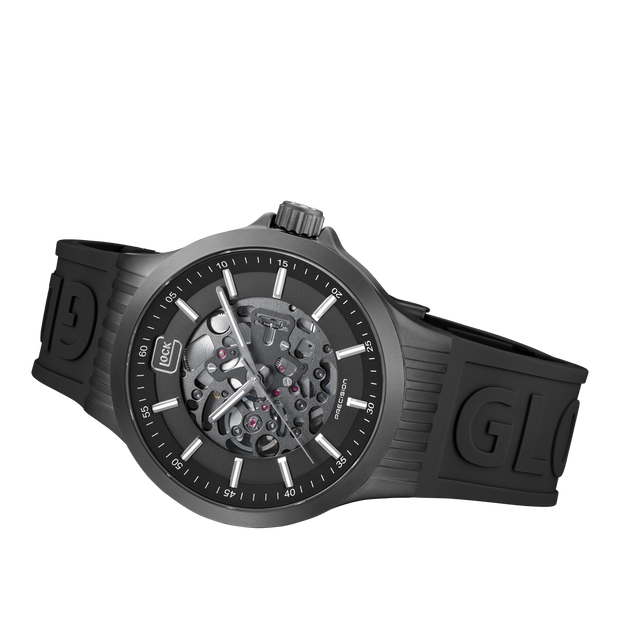 Glock Men's Stainless Steel Automatic Watch Gunmetal & Black GW-14-1-24