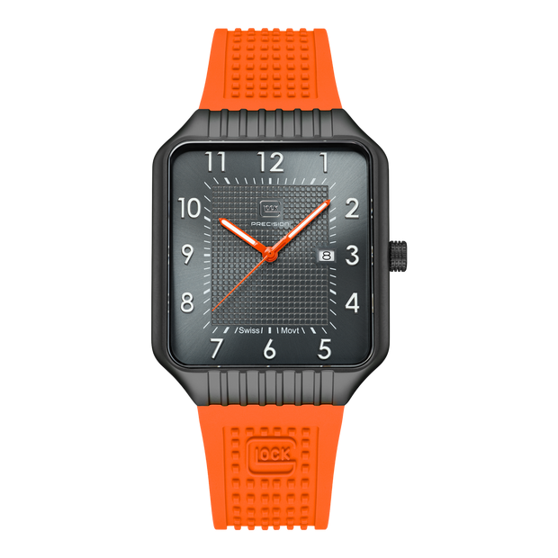 Glock Stainless Steel Quartz Watch Gunmetal & Orange GW-2-1-24