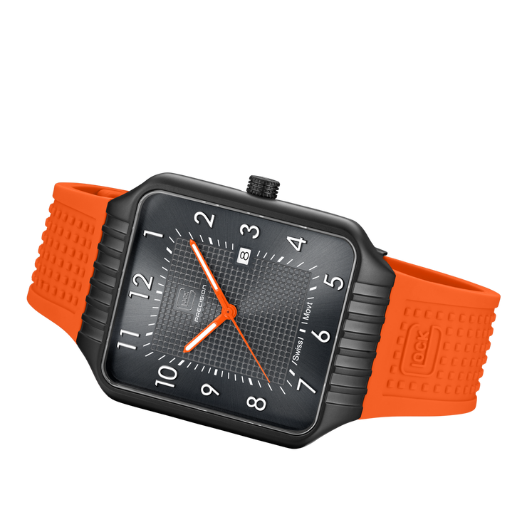 Glock Stainless Steel Quartz Watch Gunmetal & Orange GW-2-1-24