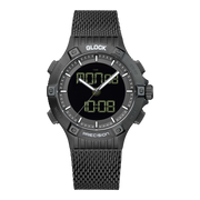 Glock Men's Stainless Steel Quartz Digital Analog Watch Gunmetal GW-24-1-24