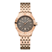 Glock Women's Stainless Steel Diamond Quartz Watch Rose Gold Gunmetal GW-31-2-18