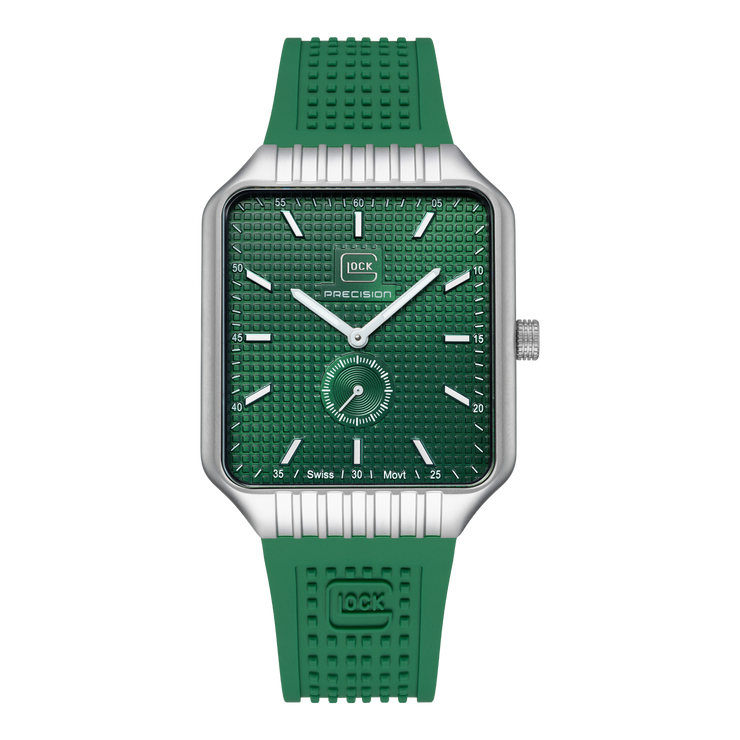 Glock Men's Stainless Steel Quartz Watch Silver & Green GW-5-1-24