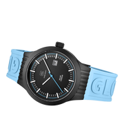 Glock Men's Titanium Solar Watch Black/Light Blue GW-6-1-22