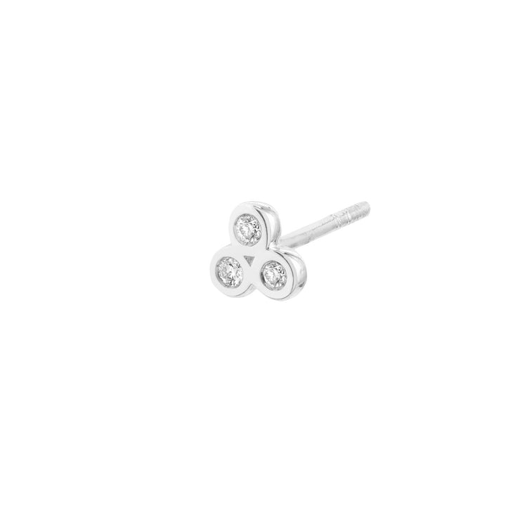 14K Gold 1/15tcw Diamond Trinity Stud Earrings