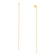 14K Yellow Gold Hammered Forzentina Shoulder Duster Earrings