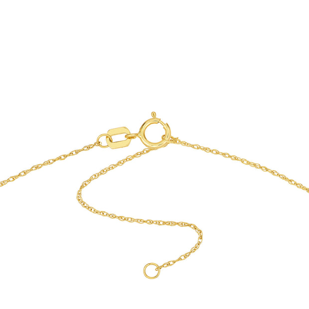 14K Yellow Gold Mini Star Of David Necklace