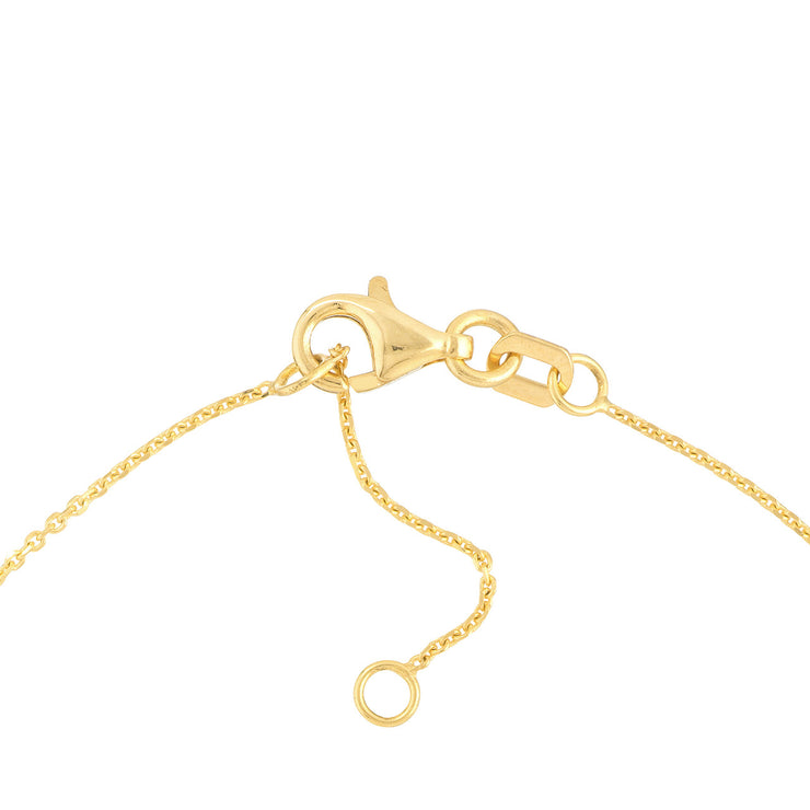 14k Yellow Gold Diamond Charm Bracelet