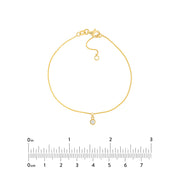 14k Yellow Gold Diamond Charm Bracelet