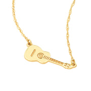 14K Yellow Gold Mini Guitar Necklace