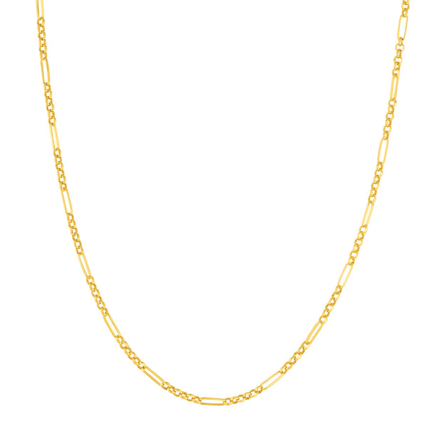 14K Yellow Gold 2.80mm 6+1 Rolo Chain Necklace