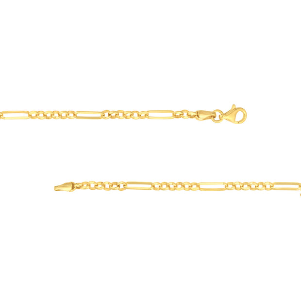 14K Yellow Gold 2.80mm 6+1 Rolo Chain Necklace