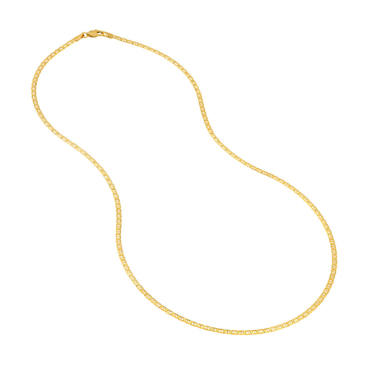 14K Yellow Gold 2.30mm Mariner Chain