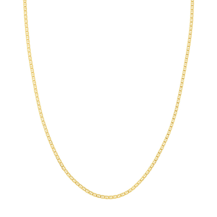 14K Yellow Gold 2.30mm Mariner Chain