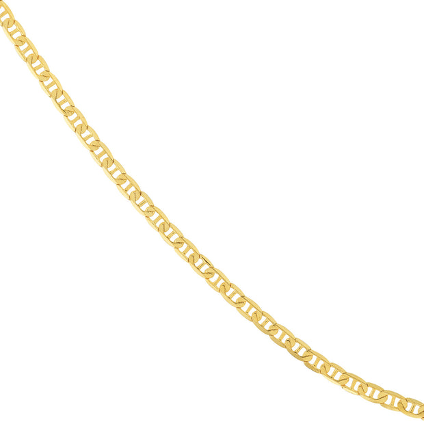 14K Yellow Gold 2.30mm Mariner Chain