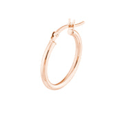 14K Gold 2mm x 20mm Polished Hoop Earrings