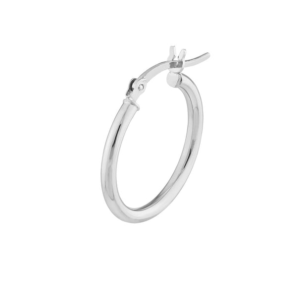 14K Gold 2mm x 20mm Polished Hoop Earrings