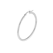 14K Gold 2mm x 35mm Polished Hoop Earrings