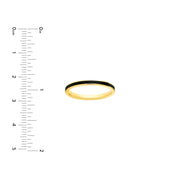 14K Yellow Gold Black Enamel Band Ring