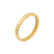 14K Yellow Gold Skinny Tag Band Ring